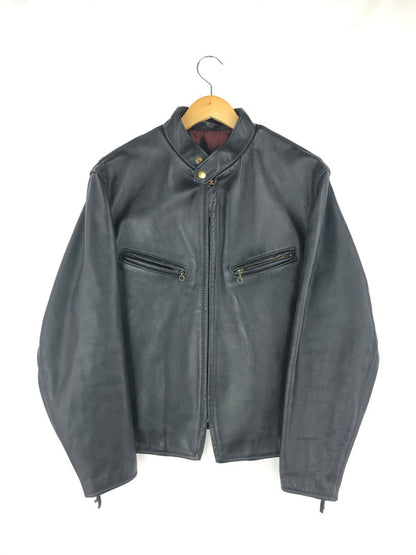 【中古品】【メンズ】 schott ショット 641XX STAND RIDERS JACKET スタンドライダースジャケット シングルライダース レザージャケット サボテンタグ USA製 復刻 アウター 145-250207-hi-09-tag サイズ：42 カラー：ブラック 万代Net店