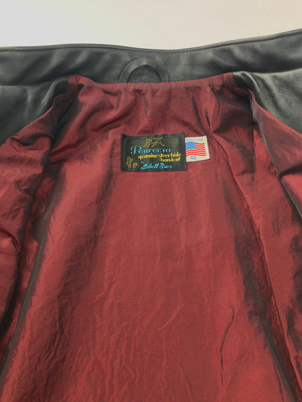 【中古品】【メンズ】 schott ショット 641XX STAND RIDERS JACKET スタンドライダースジャケット シングルライダース レザージャケット サボテンタグ USA製 復刻 アウター 145-250207-hi-09-tag サイズ：42 カラー：ブラック 万代Net店