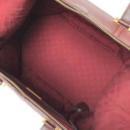 【現状渡し品】【メンズ】 CARTIER カルティエ MUST LINE BOSTON BAG マストライン ボストンバッグ カバン 180-250518-hi-11-tag カラー：ボルドー 万代Net店