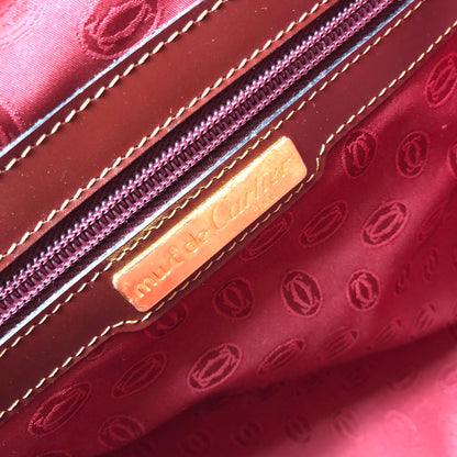 【現状渡し品】【メンズ】 CARTIER カルティエ MUST LINE BOSTON BAG マストライン ボストンバッグ カバン 180-250518-hi-11-tag カラー：ボルドー 万代Net店