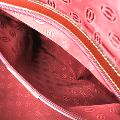 【現状渡し品】【メンズ】 CARTIER カルティエ MUST LINE BOSTON BAG マストライン ボストンバッグ カバン 180-250518-hi-11-tag カラー：ボルドー 万代Net店