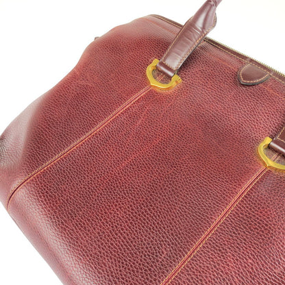 【現状渡し品】【メンズ】 CARTIER カルティエ MUST LINE BOSTON BAG マストライン ボストンバッグ カバン 180-250518-hi-11-tag カラー：ボルドー 万代Net店