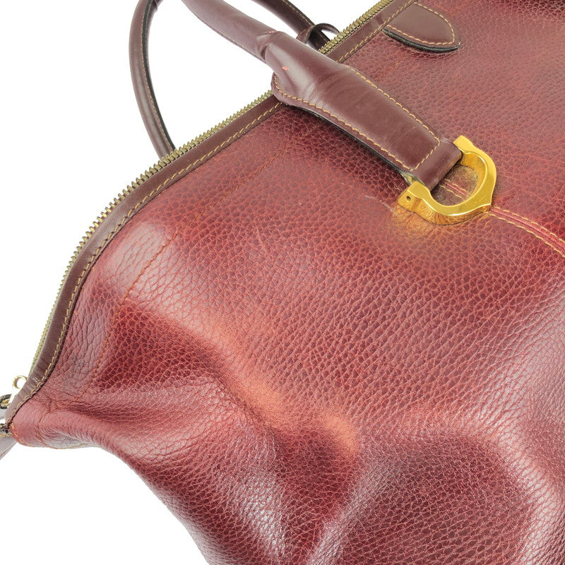 【現状渡し品】【メンズ】 CARTIER カルティエ MUST LINE BOSTON BAG マストライン ボストンバッグ カバン 180-250518-hi-11-tag カラー：ボルドー 万代Net店