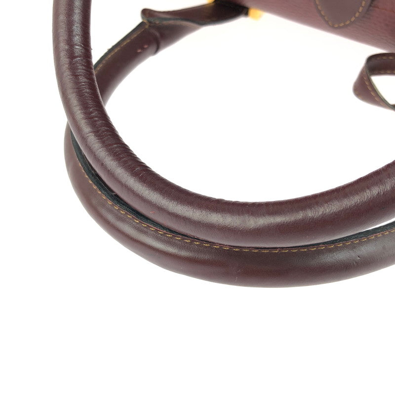 【現状渡し品】【メンズ】 CARTIER カルティエ MUST LINE BOSTON BAG マストライン ボストンバッグ カバン 180-250518-hi-11-tag カラー：ボルドー 万代Net店