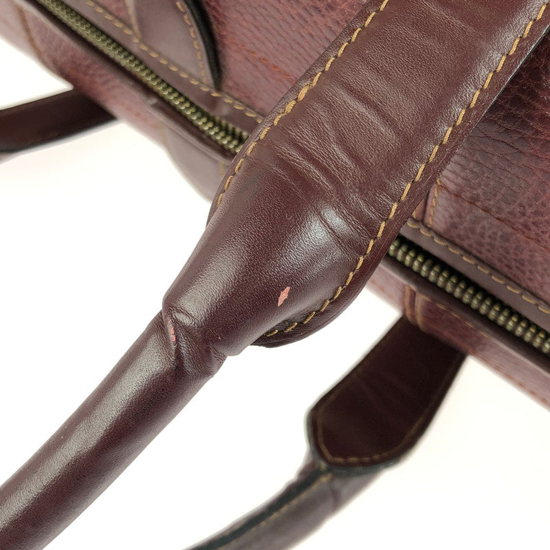 【現状渡し品】【メンズ】 CARTIER カルティエ MUST LINE BOSTON BAG マストライン ボストンバッグ カバン 180-250518-hi-11-tag カラー：ボルドー 万代Net店