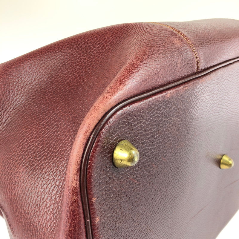 【現状渡し品】【メンズ】 CARTIER カルティエ MUST LINE BOSTON BAG マストライン ボストンバッグ カバン 180-250518-hi-11-tag カラー：ボルドー 万代Net店