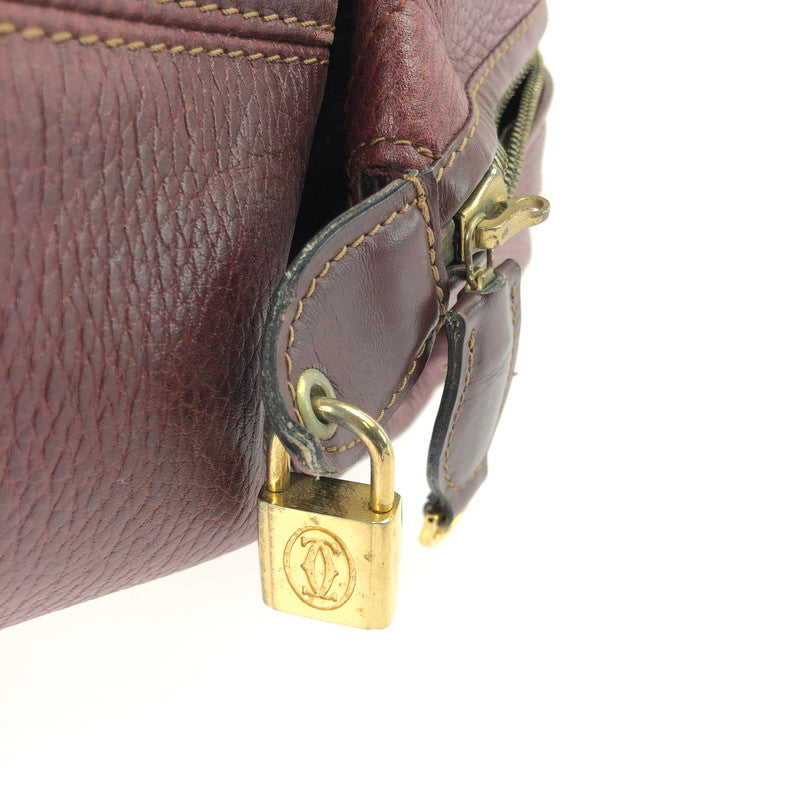 【現状渡し品】【メンズ】 CARTIER カルティエ MUST LINE BOSTON BAG マストライン ボストンバッグ カバン 180-250518-hi-11-tag カラー：ボルドー 万代Net店