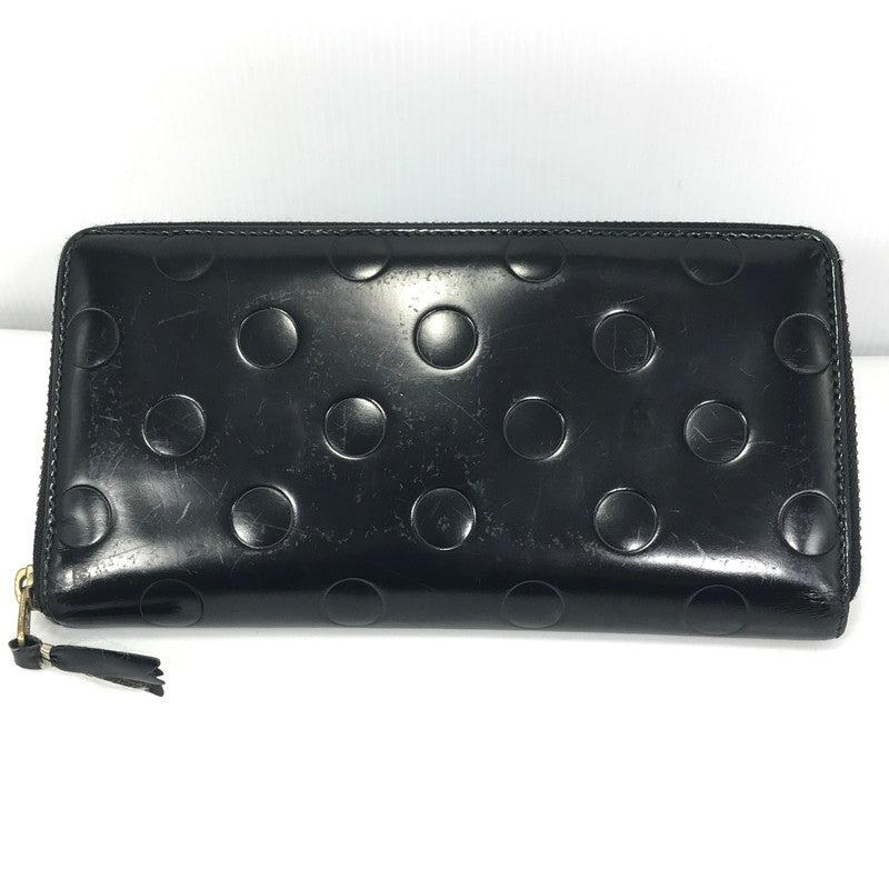 【中古品】【メンズ】 COMME des GARCONS コムデギャルソン POLKA DOTS EMBOSSED LONG WALLET SA0110NE パルカドット エンボス ロングウォレット 長財布 ラウンドジップウォレット 200-250215-hi-18-tag カラー：ブラック 万代Net店