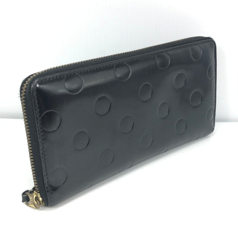 【中古品】【メンズ】 COMME des GARCONS コムデギャルソン POLKA DOTS EMBOSSED LONG WALLET SA0110NE パルカドット エンボス ロングウォレット 長財布 ラウンドジップウォレット 200-250215-hi-18-tag カラー：ブラック 万代Net店