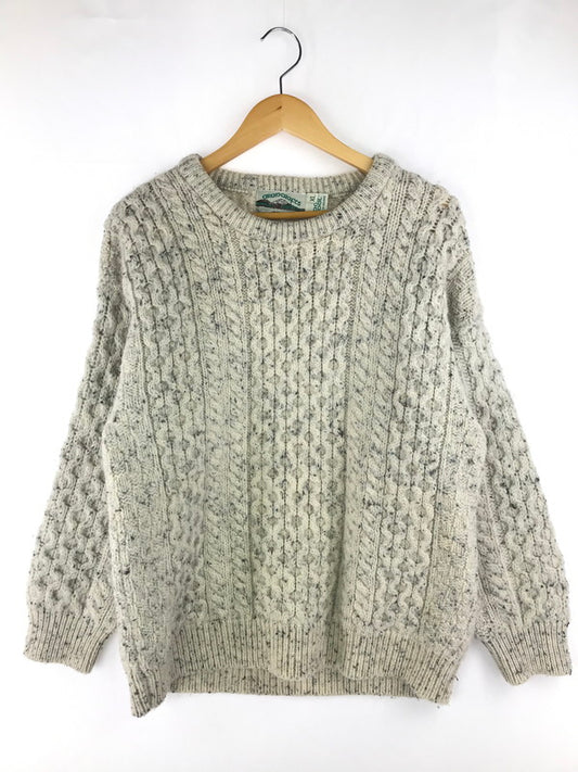 【中古品】【メンズ】 ARAN CRAFTS アラン クラフト FISHERMAN KNIT フィッシャーマン ニット セーター アイルランド製 トップス 146-250212-na-09-tag サイズ：XL カラー：ホワイト系 万代Net店