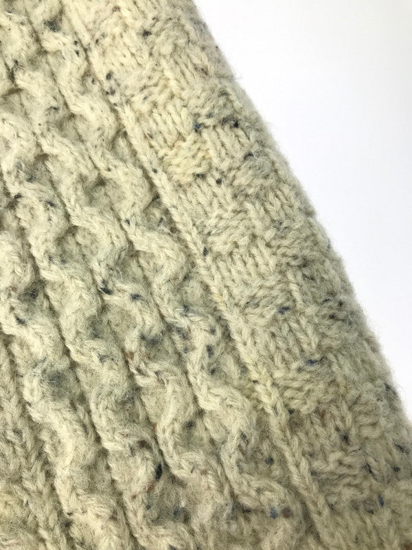 【中古品】【メンズ】 ARAN CRAFTS アラン クラフト FISHERMAN KNIT フィッシャーマン ニット セーター アイルランド製 トップス 146-250212-na-09-tag サイズ：XL カラー：ホワイト系 万代Net店