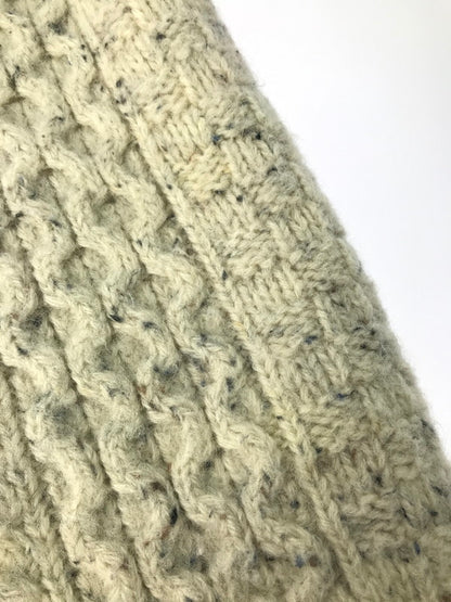 【中古品】【メンズ】 ARAN CRAFTS アラン クラフト FISHERMAN KNIT フィッシャーマン ニット セーター アイルランド製 トップス 146-250212-na-09-tag サイズ：XL カラー：ホワイト系 万代Net店
