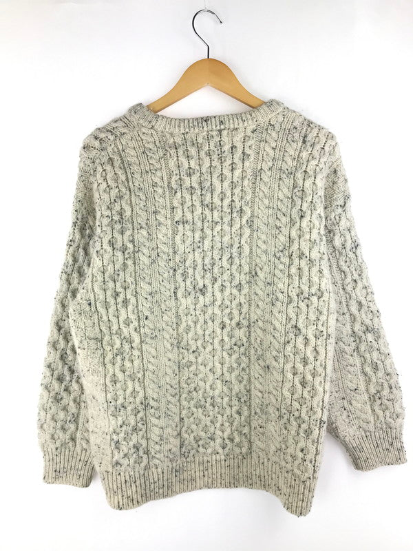 【中古品】【メンズ】 ARAN CRAFTS アラン クラフト FISHERMAN KNIT フィッシャーマン ニット セーター アイルランド製 トップス 146-250212-na-09-tag サイズ：XL カラー：ホワイト系 万代Net店