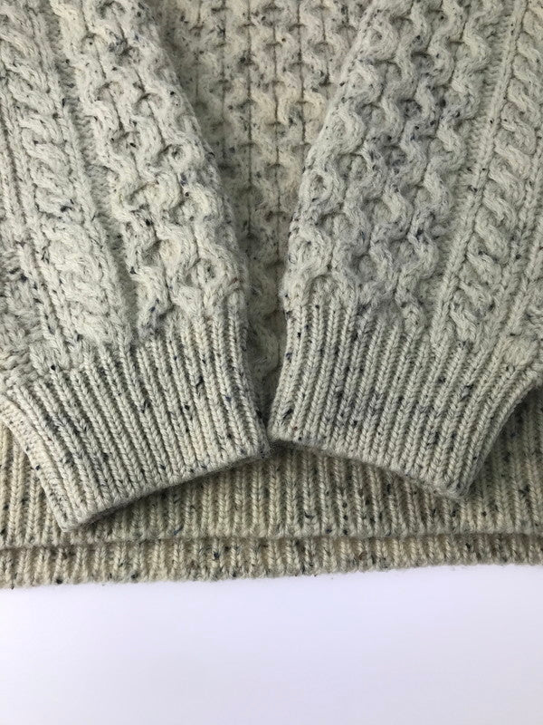 【中古品】【メンズ】 ARAN CRAFTS アラン クラフト FISHERMAN KNIT フィッシャーマン ニット セーター アイルランド製 トップス 146-250212-na-09-tag サイズ：XL カラー：ホワイト系 万代Net店