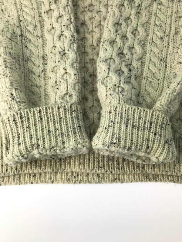 【中古品】【メンズ】 ARAN CRAFTS アラン クラフト FISHERMAN KNIT フィッシャーマン ニット セーター アイルランド製 トップス 146-250212-na-09-tag サイズ：XL カラー：ホワイト系 万代Net店