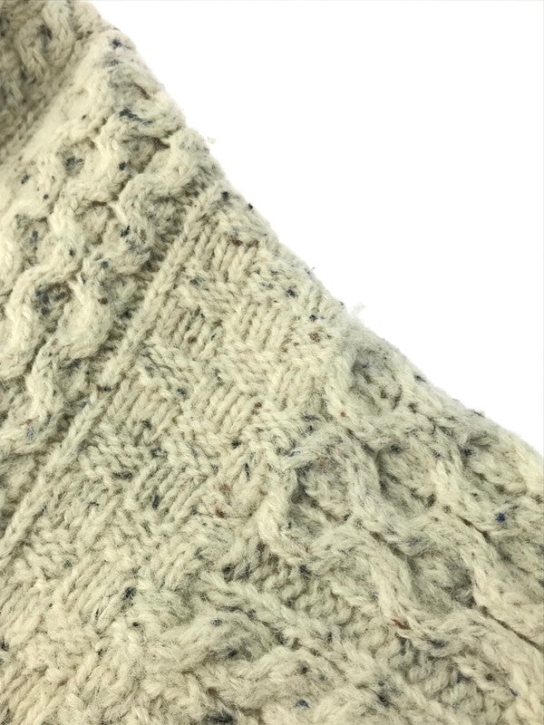 【中古品】【メンズ】 ARAN CRAFTS アラン クラフト FISHERMAN KNIT フィッシャーマン ニット セーター アイルランド製 トップス 146-250212-na-09-tag サイズ：XL カラー：ホワイト系 万代Net店