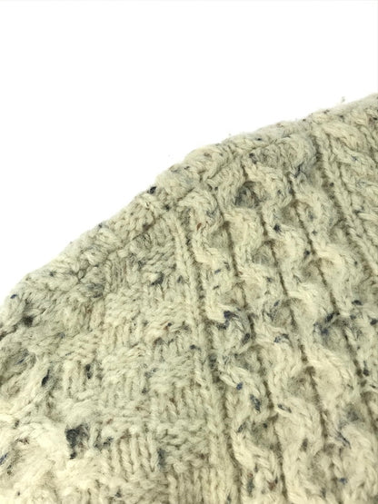 【中古品】【メンズ】 ARAN CRAFTS アラン クラフト FISHERMAN KNIT フィッシャーマン ニット セーター アイルランド製 トップス 146-250212-na-09-tag サイズ：XL カラー：ホワイト系 万代Net店