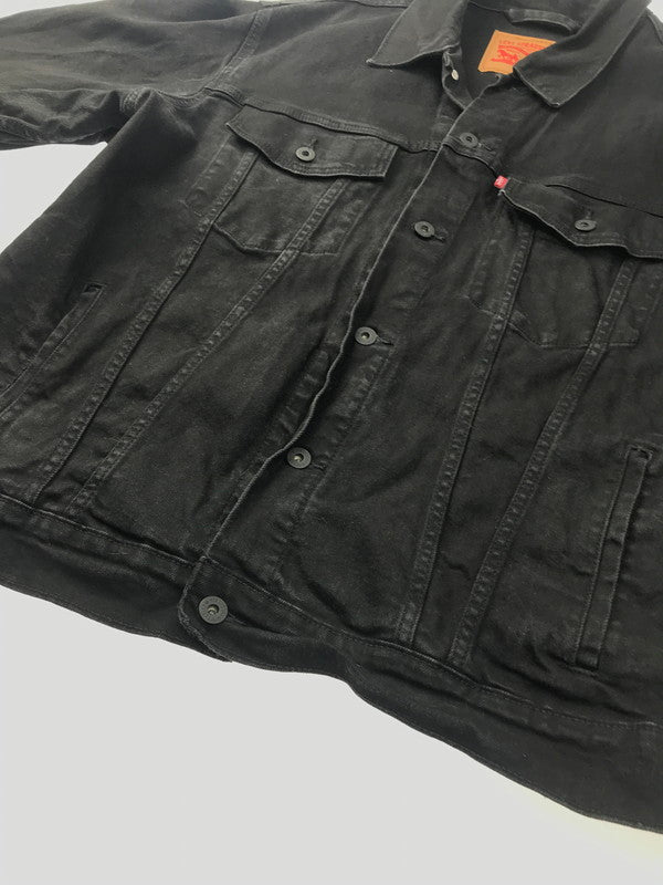 【中古品】【メンズ】 Levi's リーバイス BLACK DENIM JACKET PC9-07158-0020 ブラックデニムジャケット トラッカージャケット Gジャン ライトアウター 147-250215-hi-22-tag サイズ：2XL カラー：ブラック 万代Net店