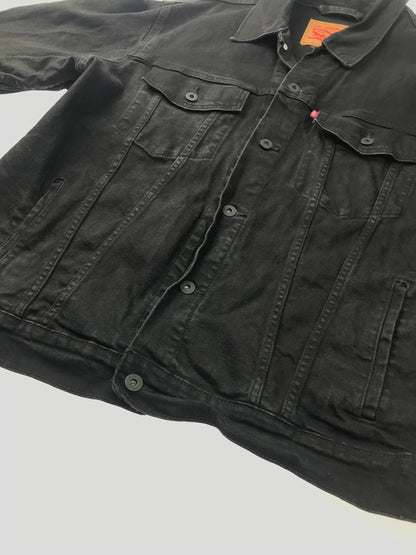 【中古品】【メンズ】 Levi's リーバイス BLACK DENIM JACKET PC9-07158-0020 ブラックデニムジャケット トラッカージャケット Gジャン ライトアウター 147-250215-hi-22-tag サイズ：2XL カラー：ブラック 万代Net店