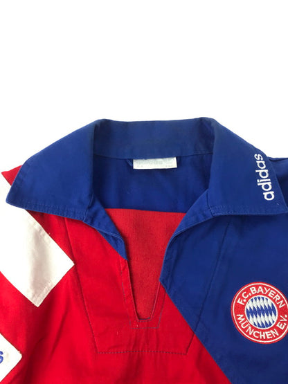 【現状渡し品】【メンズ】 adidas アディダス 80's BUNDESLIGA BAYERN MUNICH COTTON PULLOVER 80年代 ブンデスリーガ バイエルン ミュンヘン コットン プルオーバー トップス 146-250216-na-01-tag サイズ：US:S カラー：ブルー/レッド 万代Net店