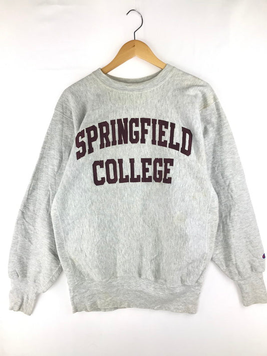 【現状渡し品】【メンズ】 Champion チャンピオン 90's REVERSE WEAVE SPRINGFIELD COLLEGE SWEAT 90年代 リバースウィーブ スプリング フィールド カレッジ スウェット トレーナー トップス 146-250212-na-08-tag サイズ：XL カラー：グレー 万代Net店