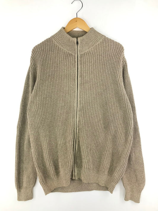 【中古品】【メンズ】 L.L.Bean エルエルビーン YR27 FULL ZIP KNIT フルジップ ニット セーター 146-250212-na-10-tag サイズ：L カラー：ベージュ系 万代Net店