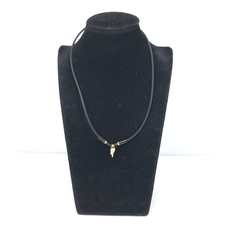 【中古品】【メンズ】  PHITEN ファイテン 羽生結弦 0221TG855052 RAKUWA NECKLACE WING GOLD ネックレス ウィング ゴールド アクセサリー 192-250216-na-19-tag カラー：ブラック/ゴールド 万代Net店