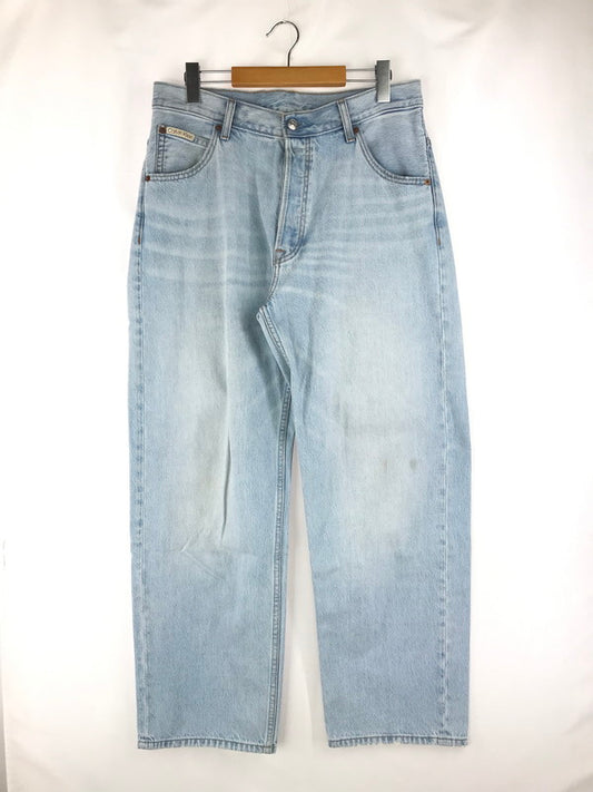 【中古品】【メンズ】 CALVIN KLEIN カルバンクライン 90's LOOSE MARBLED 40EM741 90年代 ルーズ マーブル デニムパンツ ボトムス 152-250216-na-06-tag サイズ：W32 カラー：ライトブルー 万代Net店