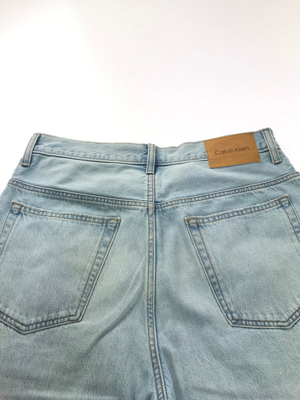 【中古品】【メンズ】 CALVIN KLEIN カルバンクライン 90's LOOSE MARBLED 40EM741 90年代 ルーズ マーブル デニムパンツ ボトムス 152-250216-na-06-tag サイズ：W32 カラー：ライトブルー 万代Net店