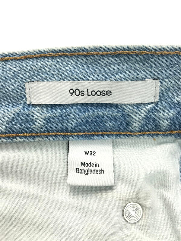 【中古品】【メンズ】 CALVIN KLEIN カルバンクライン 90's LOOSE MARBLED 40EM741 90年代 ルーズ マーブル デニムパンツ ボトムス 152-250216-na-06-tag サイズ：W32 カラー：ライトブルー 万代Net店