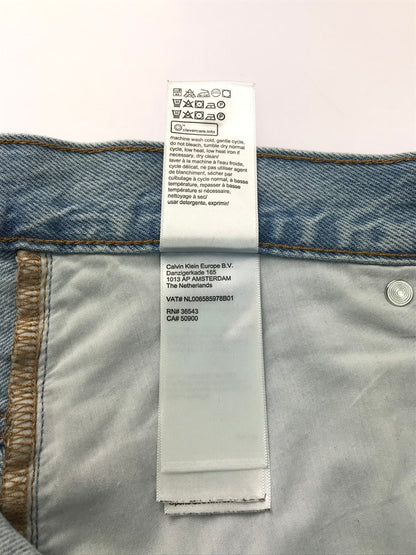 【中古品】【メンズ】 CALVIN KLEIN カルバンクライン 90's LOOSE MARBLED 40EM741 90年代 ルーズ マーブル デニムパンツ ボトムス 152-250216-na-06-tag サイズ：W32 カラー：ライトブルー 万代Net店