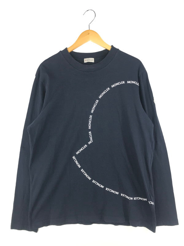 【中古品】【メンズ】 MONCLER モンクレール LONG SLEEVE T-SHIRT H10918D00009 8390T ロングスリーブ Tシャツ 長袖Tシャツ トップス 141-250212-na-01-tag サイズ：XL カラー：ネイビー系 万代Net店