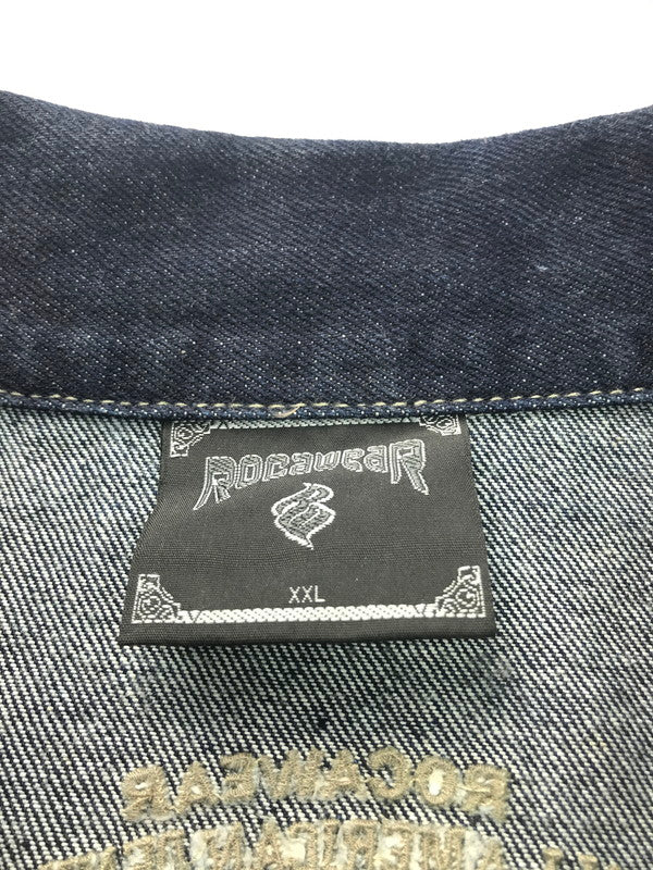 【中古品】【メンズ】  ROCA WEAR ロカウェア DENIM JACKET デニムジャケット Gジャン ライトアウター 146-250215-hi-21-tag サイズ：XXL カラー：インディゴ 万代Net店