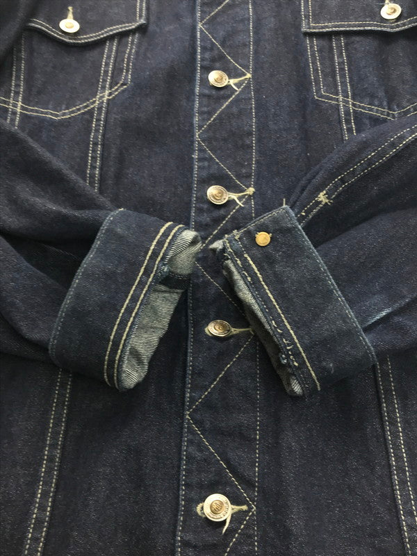 【中古品】【メンズ】  ROCA WEAR ロカウェア DENIM JACKET デニムジャケット Gジャン ライトアウター 146-250215-hi-21-tag サイズ：XXL カラー：インディゴ 万代Net店