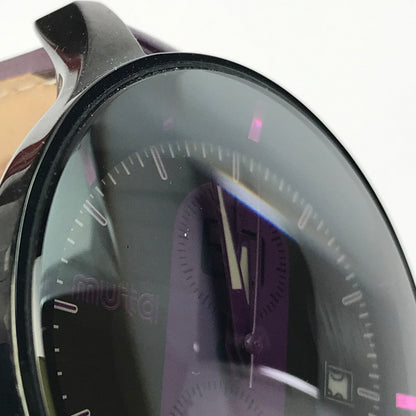 【中古品】【メンズ】 muta ムータ WRIST WATCH MU-1104SS リストウォッチ デイト クォーツ 腕時計 198-250323-hi-10-tag カラー：パープル 万代Net店