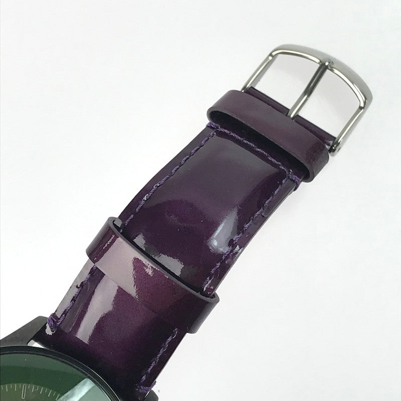 【中古品】【メンズ】 muta ムータ WRIST WATCH MU-1104SS リストウォッチ デイト クォーツ 腕時計 198-250323-hi-10-tag カラー：パープル 万代Net店