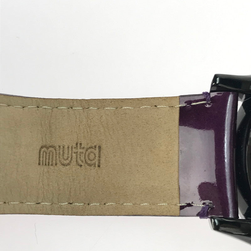 【中古品】【メンズ】 muta ムータ WRIST WATCH MU-1104SS リストウォッチ デイト クォーツ 腕時計 198-250323-hi-10-tag カラー：パープル 万代Net店