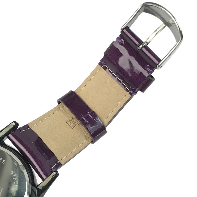 【中古品】【メンズ】 muta ムータ WRIST WATCH MU-1104SS リストウォッチ デイト クォーツ 腕時計 198-250323-hi-10-tag カラー：パープル 万代Net店