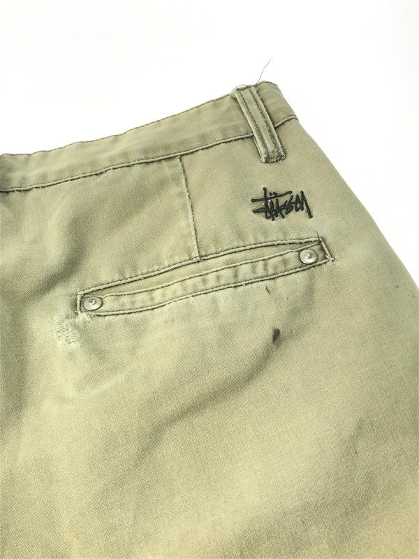 【現状渡し品】【メンズ】 STUSSY ステューシー AUTHENTIC GEAR COTTON WORK PANTS オーセンティックギア コットンワークパンツ ボトムス 153-250221-ki-09-tag サイズ：30 カラー：ベージュ 万代Net店