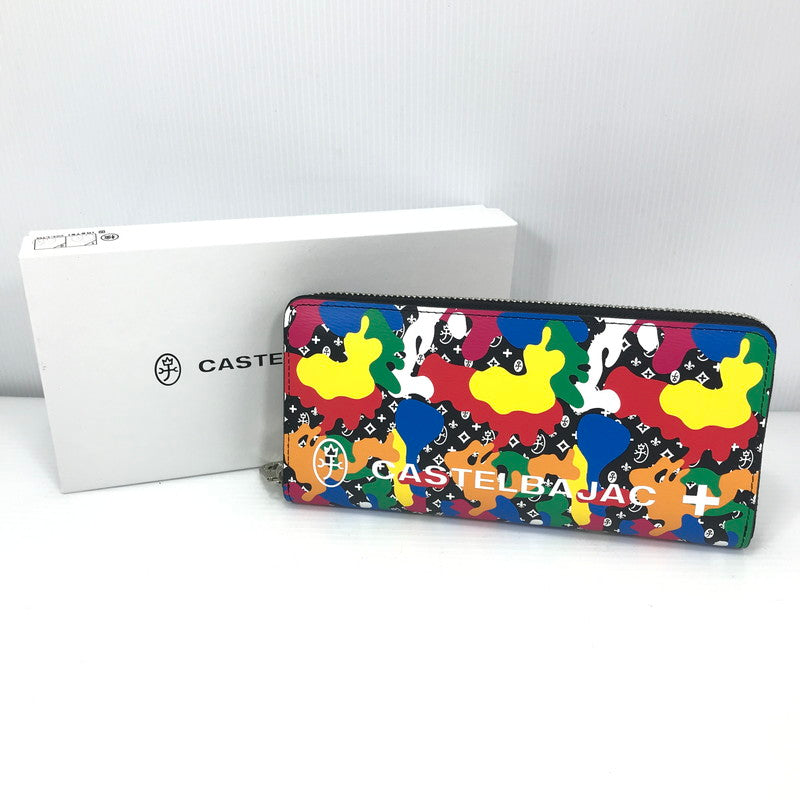 【中古美品】【メンズ】 JC de CASTELBAJAC カステルバジャック ROUND ZIP LONG WALLET 077613 牛革 ラウンドジップ ロングウォレット 長財布 200-250215-hi-19-tag カラー：マルチカラー 万代Net店