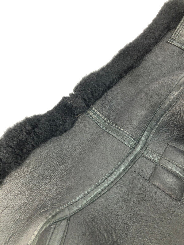 【中古品】【メンズ】  US SHEEPSKIN ユーエス シープスキン B-3 USA製 EMAR ZIP VINTAGE MOUTON JACKET アメリカ製 EMARジップ ヴィンテージ ムートンジャケット アウター 146-250218-ki-05-tag サイズ：M カラー：ブラック 万代Net店