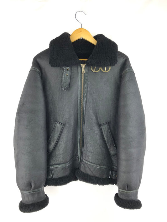 【中古品】【メンズ】  US SHEEPSKIN ユーエス シープスキン B-3 USA製 EMAR ZIP VINTAGE MOUTON JACKET アメリカ製 EMARジップ ヴィンテージ ムートンジャケット アウター 146-250218-ki-05-tag サイズ：M カラー：ブラック 万代Net店