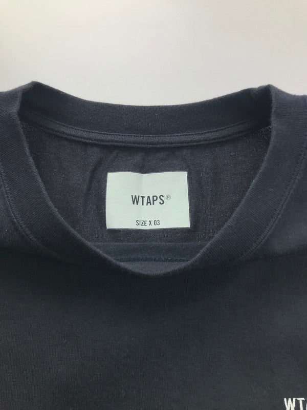 【中古品】【メンズ】 WTAPS ダブルタップス WTAPS 231ATDT-CSM28 SIGN SS COTTON 231ATDT-CSM28 サイン ショートスリーブ コットン 半袖 Tシャツ トップス 142-250218-ki-09-tag サイズ：03 カラー：ブラック 万代Net店