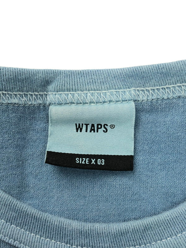 【中古品】【メンズ】 WTAPS ダブルタップス PIGMENT TEE 201ATDT-CSM04 ピグメント Tシャツ 半袖Tシャツ トップス 142-250216-na-13-tag サイズ：03 カラー：ブルー 万代Net店