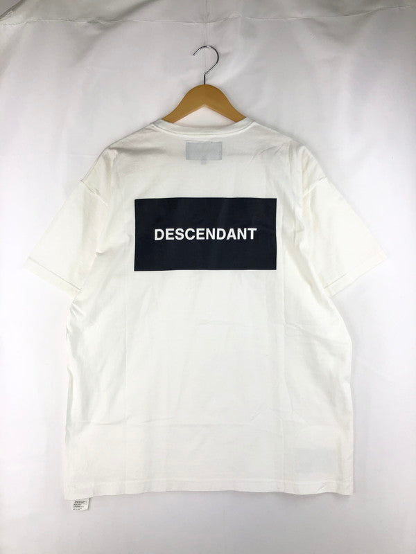 【中古品】【メンズ】 DESCENDANT ディセンダント BOX CREW NECK TEE ボックス クルーネック Tシャツ 半袖Tシャツ トップス 140-250216-na-12-tag サイズ：3 カラー：ホワイト 万代Net店