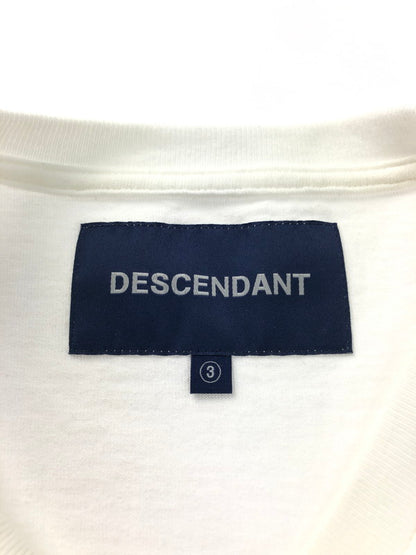 【中古品】【メンズ】 DESCENDANT ディセンダント BOX CREW NECK TEE ボックス クルーネック Tシャツ 半袖Tシャツ トップス 140-250216-na-12-tag サイズ：3 カラー：ホワイト 万代Net店