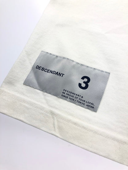 【中古品】【メンズ】 DESCENDANT ディセンダント BOX CREW NECK TEE ボックス クルーネック Tシャツ 半袖Tシャツ トップス 140-250216-na-12-tag サイズ：3 カラー：ホワイト 万代Net店