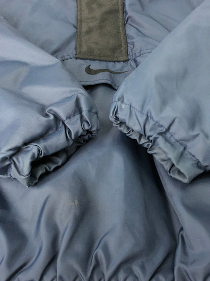 【中古品】【メンズ】 NIKE ナイキ 90S 白タグ キルティングライナー 中綿ハーフジッププルオーバー ナイロンジャケット アウター 146-250218-ki-04-tag サイズ：L カラー：ブルー 万代Net店