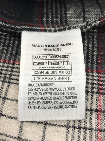 【中古品】【メンズ】 Carhartt カーハート CARHARTT WIP カーハートダブルアイピー LS HAGEN SHIRT ロングスリーブ ハーゲンシャツ 長袖シャツ トップス 142-250306-ss-04-tag サイズ：M カラー：ブラック/グレー 万代Net店