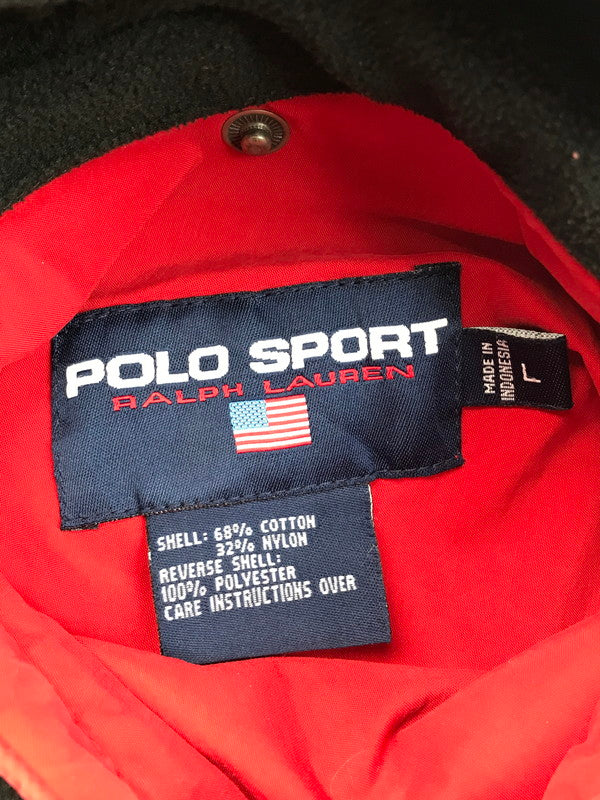 【中古品】【メンズ】 POLO SPORTS ポロスポーツ RALPH LAUREN ラルフローレン REVERSIBLE FLEECE JACKET リバーシブル フリースジャケット アウター 146-250226-yk-19-tag サイズ：L カラー：レッド/ブラック 万代Net店